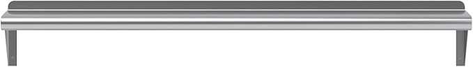 NSF Certified 18 Gauge Heavy Duty Stainless Steel Wall Shelf with Brackets for Kitchens, Utility Rooms, Storage, Offices & Home (48"x8")