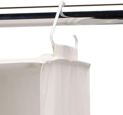 Household Essentials 311342 Hanging Closet Organizer | 3 Pocket Shelves | Natural Canvas