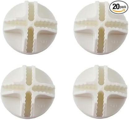 20Pcs White Wire Cube Connectors Wire Grid Cube Connectors for Modular Closet Storage, Organizer and Wire Grid Cube Storage, Closet Mounted Storage and Organization Systems, Mounted Closet Systems