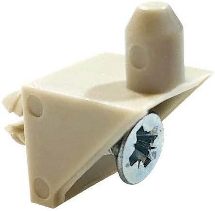 ReplacementScrews Beige Shelf Support Pins Compatible with IKEA Part 115344 (Pax, KOMPLEMENT) (Pack of 4)