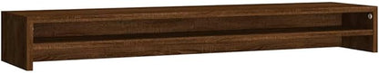 vidaXL Monitor Stand, 2 Tier Desktop Monitor Stand Riser, Storage Desk Organizer, Computer Keyboard Stand, Brown Oak Engineered Wood