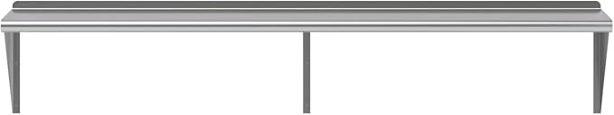 NSF Certified 18 Gauge Heavy Duty Stainless Steel Wall Shelf with Brackets for Kitchens, Utility Rooms, Storage, Offices & Home (72"x16")