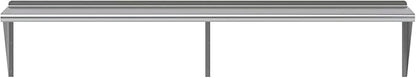 NSF Certified 18 Gauge Heavy Duty Stainless Steel Wall Shelf with Brackets for Kitchens, Utility Rooms, Storage, Offices & Home (72"x16")