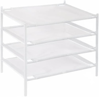 STO STO Sweater Drying Rack, 4-Pack Stackable Mesh Clothes Drying Rack, Laundry Drying Rack for Sweaters, Socks, Toys, White