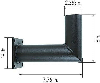 LED ENERGY PLUS 90 Degree Wall Mount L-Shape Bracket for Slip Fit Lights (2 3/8inch), Adjustable Wall Bracket Angle, Right Angle Tenon Adapter for Wall Bracket (6 Pack), Bronze, LP-1331