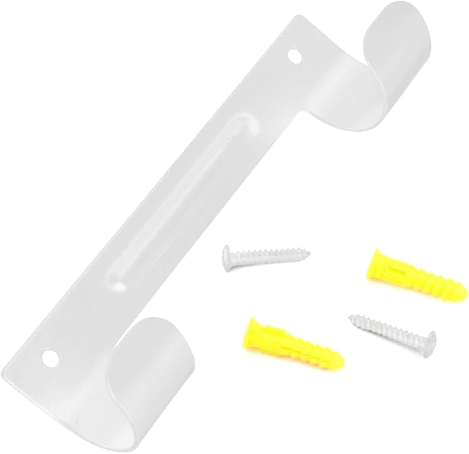 Ironing Board Hanger, Wall Mount Ironing Board Holder with Screws, Iron Boards Hook Storage Organizer Wall Rack for Y-Leg or T-Leg Hanging Shelf for Laundry Room(White)