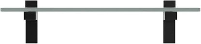 KES Glass Shelves for Bathroom 2 Pack, 16 Inch Tempered Glass Floating Shelves Wall Mount Matte Black, BGS3201S40-BK-P2
