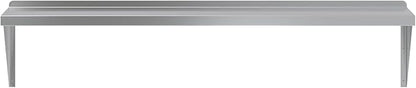 Stainless Steel Wall Shelf | Square Edge | Metal Shelving | Heavy Duty | Commercial Grade | Wall Mount | NSF Certified (14” Width x 60” Length)