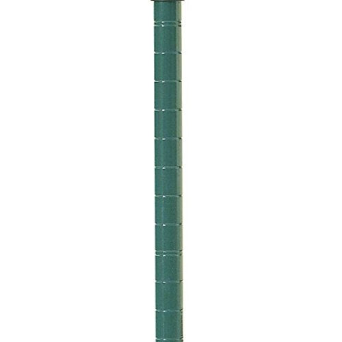63" Commercial Epoxy Green Coated Wire Shelf with 1” Diameter Poles | Heavy Duty Adjustable Storage Rack | NSF Certified for Kitchen, Walk-in Cooler, Pantry, Garage