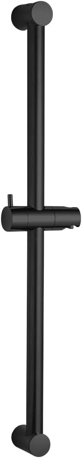 OFFO Shower Slide Bar 24 in Segmental Slide Bar Adjustable Installation Distance 18-24 in with 360° Adjustable Handheld Shower Head Holder for Bathroom, Screw Wall Mounted, Matte Black