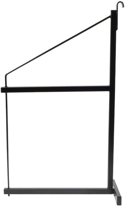 Mytee Products 2 Tier Shipping Container Shelving Bracket with Hooks - 19-3/4"x34, 550 lbs WLL - Black Powder Coated Steel for Heavy Duty Trailer Containers - Easy to Assemble & Remove