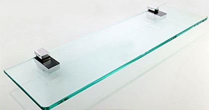Wood/Glass Shelf Bracket for 0.2" to 0.6" Wood/Glass, Polished Chrome