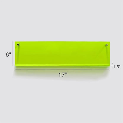 ROYALITA 2-Pack Acrylic Magazine Holder Brochure Holder, 17" Record Holder Magazine Rack, Fashion Hanging Bookshelf Literature Storage Rack for Waiting Room, Living Room, Office, Green 17 Inch