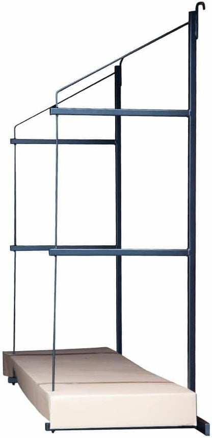 Mytee Products 3 Tier Shipping Container Shelving Bracket with 18"(D) x 60"(H) - Black Powder Coated Steel Shelf Brackets for Heavy Duty Trailer Containers - Easy to Assemble & Remove
