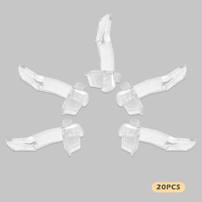 20Pcs Plastic Locking Shelf Support Peg,Easy Install Shelf Support Pin Clip,Self-Locking Bracket Clip,Clear Shelf Peg for Furniture,Shelf,Supplies,Bookshelf,Closet,Cabinet ﻿