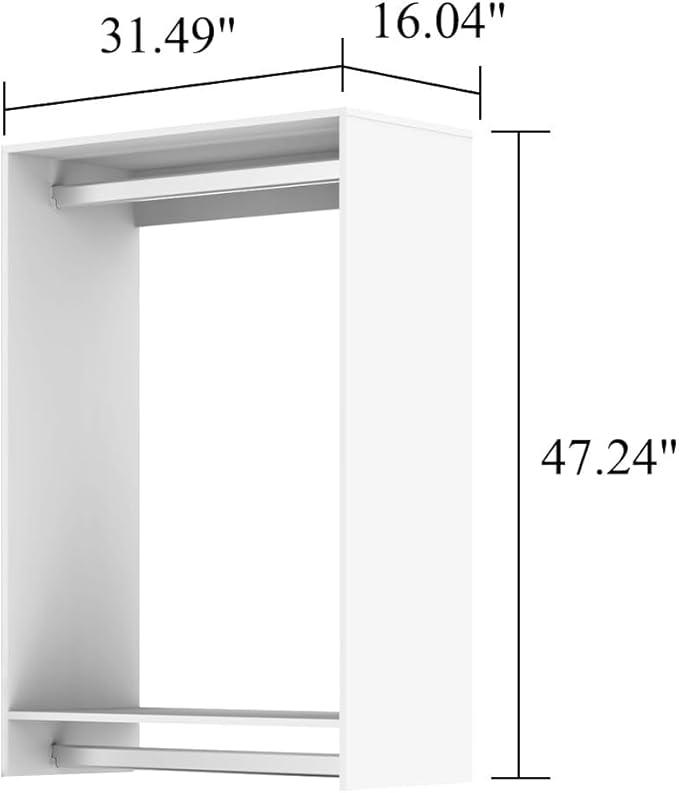 Modern Closet System with Shelves, Modular Wall Mount Organization for Walk In Closets, Durable Storage Solutions, Built In Closet Organizer