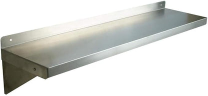 Wall Shelf. 24" X 8" Deep. Made in USA. 16 Gauge 304/L Stainless Steel.