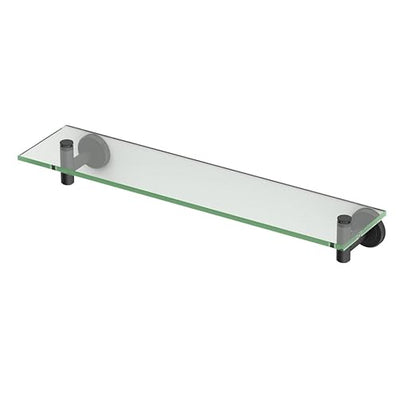 Gatco 4246MX Latitude II Glass Shelf, Matte Black, 20.13"W