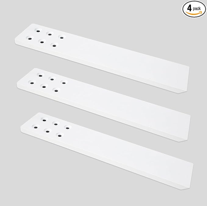 Countertop Support Bracket 3 Pack 12" Lx 2.5" W Hidden White Knee Wall Support Countertop Bracket 3/8" Thick Heavy Duty for Quartz/Granite/Wood/Concret Countertops Screws Included