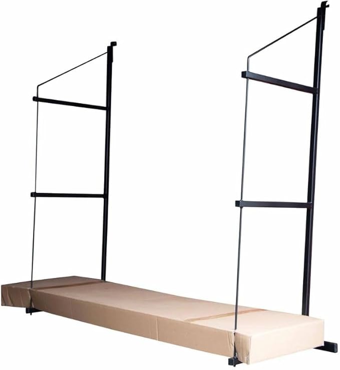 Mytee Products 3 Tier Shipping Container Shelving Bracket with 18"(D) x 60"(H) - Black Powder Coated Steel Shelf Brackets for Heavy Duty Trailer Containers - Easy to Assemble & Remove