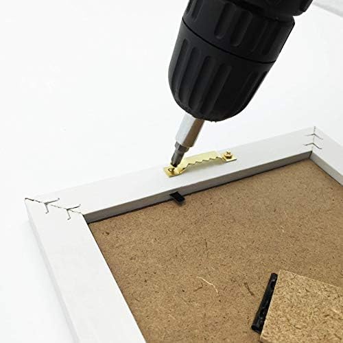 100 Pack Small Sawtooth Picture Hangers Steel Picture Hangers Picture Frames Hangers with Screws Picture Hang Solutions, for Hanging Clock Paintings Artwork Picture Frame Hook Photos (Gold)