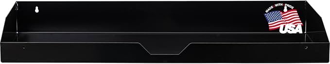 Buyers Products 1702980TRAY Custom-Fit Shelf, Gloss Black Steel Topsider Truck Tool Box Powder-Coated Carbon Steel Removable Storage Tray Organizer Accessory Insert