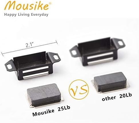 Mousike Cabinet Magnets 30lb Stainless Steel Magnetic Door Catch with Strong Magnetic for Kitchen Cupboard Wardrobe Closet Cabinet Door Drawer Latch