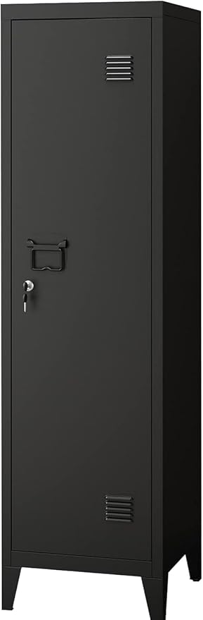 MIOCASA Metal Cabinet Home Office Storage Cabinets with Doors and Shelves Lockable File Cabinet Organizer Coat Lockers for Kids