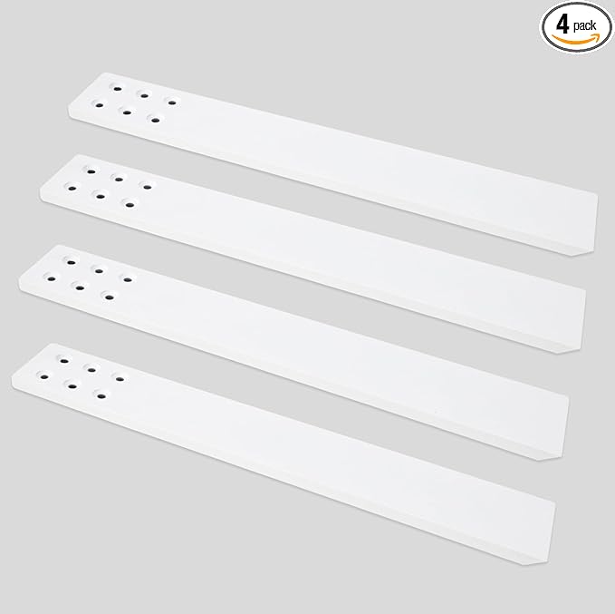 Countertop Support Bracket 4 Pack 18" Lx 2.5" W Hidden White Knee Wall Support Countertop Bracket 3/8" Thick Heavy Duty for Quartz/Granite/Wood/Concret Countertops Screws Included