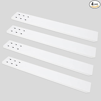Countertop Support Bracket 4 Pack 18" Lx 2.5" W Hidden White Knee Wall Support Countertop Bracket 3/8" Thick Heavy Duty for Quartz/Granite/Wood/Concret Countertops Screws Included