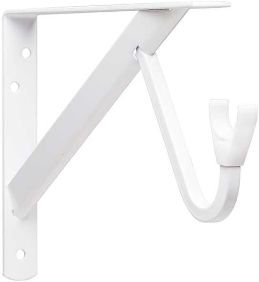 John Sterling - RP-0495-WT White Max Duty Shelf and Rod Bracket