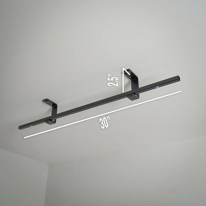 StoreYourBoard Overhead Tote Loft Bin Rail System - Garage Ceiling Bin Rack for Garage Storage - Adjustable Tote Slide Rails - Organization and Storage for 4 Bins - Black