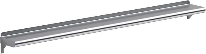 NSF Certified 18 Gauge Heavy Duty Stainless Steel Wall Shelf with Brackets for Kitchens, Utility Rooms, Storage, Offices & Home (60"x6")