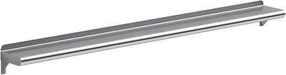 NSF Certified 18 Gauge Heavy Duty Stainless Steel Wall Shelf with Brackets for Kitchens, Utility Rooms, Storage, Offices & Home (60"x6")