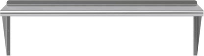 NSF Certified 18 Gauge Heavy Duty Stainless Steel Wall Shelf with Brackets for Kitchens, Utility Rooms, Storage, Offices & Home (48" x 16")