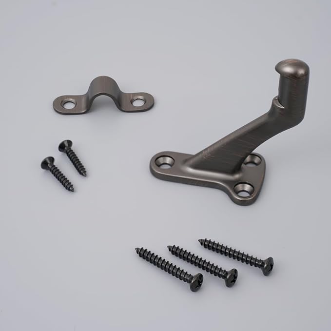 Hardware,3 Pack,3" Heavy Duty handrail Bracket Oil Rubbed Bronze,Stair Railing Bracket DIY Easy Installation Hardware