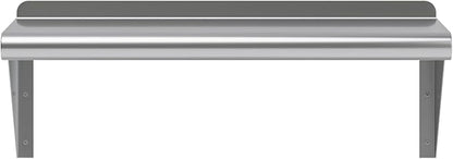 NSF Certified 18 Gauge Heavy Duty Stainless Steel Wall Shelf with Brackets for Kitchens, Utility Rooms, Storage, Offices & Home (24"x10")