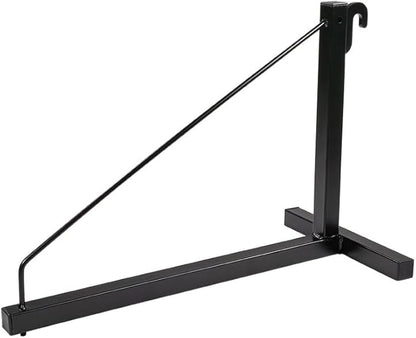 1 Tier Shipping Container Shelving Bracket with Hooks - 16"x18", 550 lbs WLL - Black Powder Coated Steel for Heavy Duty Trailer Containers - Easy to Assemble & Remove