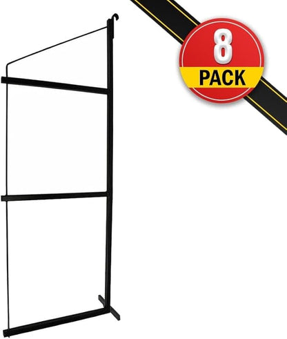 Mytee Products 8 Pack of 3 Tier Shipping Container Shelving Bracket with 18"(D) x 60"(H) - Black Powder Coated Steel Shelf Brackets for Heavy Duty Trailer Containers - Easy to Assemble & Remove
