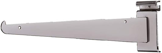 SSWBasics 14 inch Chrome Metal Shelf Bracket for Wire Grid - Pack of 5- Sturdy Chrome Metal Shelf Bracket for Grid Wall Shelves and Gridwall Shelves - Reliable Shelf Track for Retail Displays