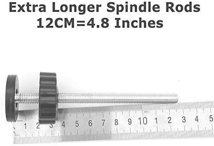 Vmaisi 4 Pack 8MM Baby Gate Threaded Spindle Rod, Replacement Hardware Parts Kit for Pet & Dog Pressure Mounted Safety Gates - Extra Long Wall Mounting Accessories Screws Rods Adapter Bolts Black