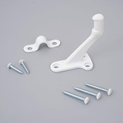 Triumph Hardware,3 Pack,White Glossy handrail Bracket,Handrail Stair Brackets 3"" Heavy Duty Support Hardware Stairways, handrail Brackets for Indoor Stairs with Screws,Stair Railing Bracket