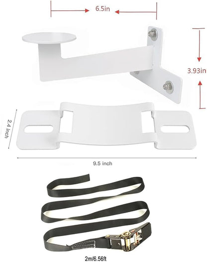 Propane Tank Holder, RV Propane Tank Storage,Exchange Propane Gas Cylinder Support for Campervans and Travel Trailers Suitable for Standard 20-30 Pound ((White) (XO2-2)