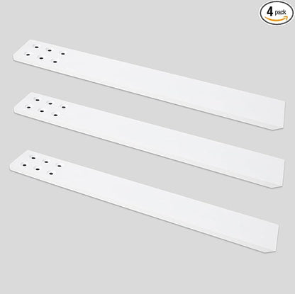 Countertop Support Bracket 3 Pack 20" Lx 2.5" W Hidden White Knee Wall Support Countertop Bracket 3/8" Thick Heavy Duty for Quartz/Granite/Wood/Concret Countertops Screws Included