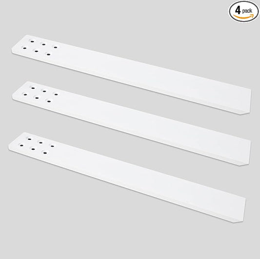 Countertop Support Bracket 3 Pack 20" Lx 2.5" W Hidden White Knee Wall Support Countertop Bracket 3/8" Thick Heavy Duty for Quartz/Granite/Wood/Concret Countertops Screws Included