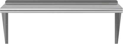 NSF Certified 18 Gauge Heavy Duty Stainless Steel Wall Shelf with Brackets for Kitchens, Utility Rooms, Storage, Offices & Home (36"x18")