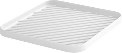 Silicone Organizer Tray for Kitchen Sink and Bathroom, Dishwasher Tray, Versatile Bathroom and Drawer Organizer Trays, Non-Slip Countertop (White)