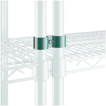 18 Pack! Green Post Clamp – Durable, Secure Connection for Wire Shelving Units, Easy to Install, Space-Saving Solution, Heavy-Duty Support Pack