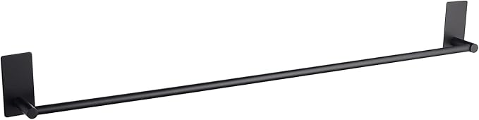 KES 30-Inch Towel Bar for Bathroom Self Adhesive Hand Towel Holder No Drill Wall Mounted SUS 304 Stainless Steel Matte Black, A7000S75B-BK