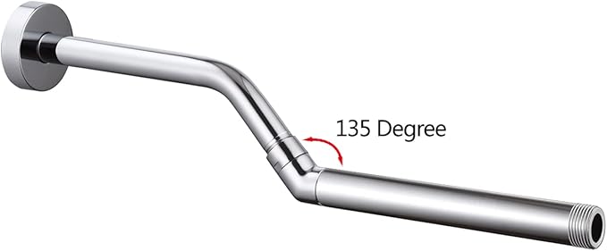 Shower Head Elbow Adapter, Shower Arm Elbow Adapter for Hand Showers and Wall-mounted Showers，Shower Arm Extension (135degree）